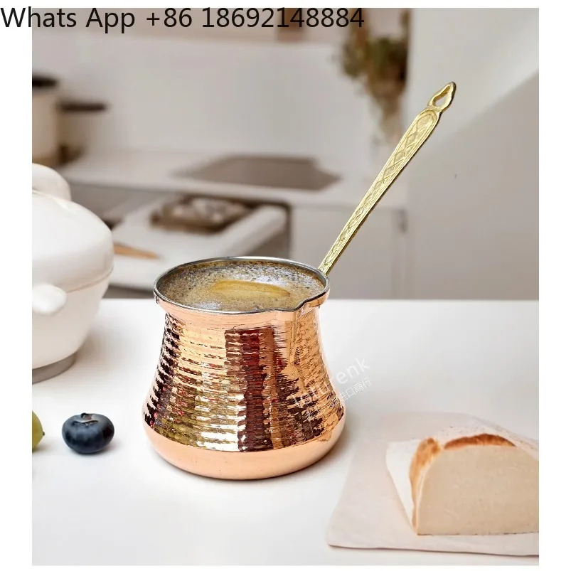 

Handmade coffee pot, open flame pure copper original enclosure pot, brewing tea and hanging ears