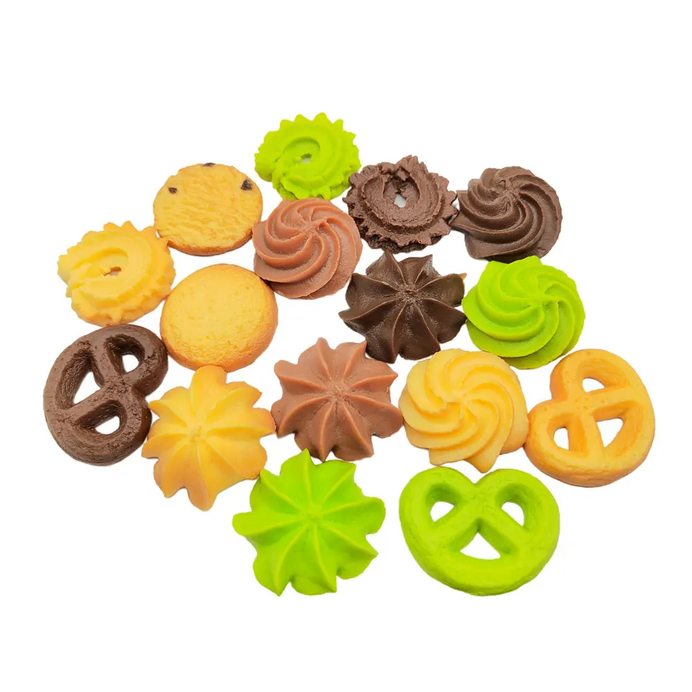 Miniature Christmas Cookies Artificial Cookies Model Simulation Toy Home Decor Dessert Easter Decorative Ornaments
