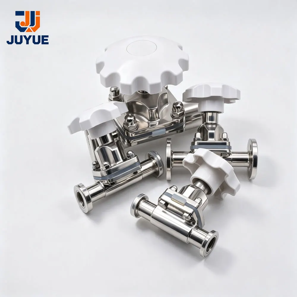 25.4/34/50.5mm Sanitary Diaphragm Valve, SS316L Stainless Steel, 1.5
