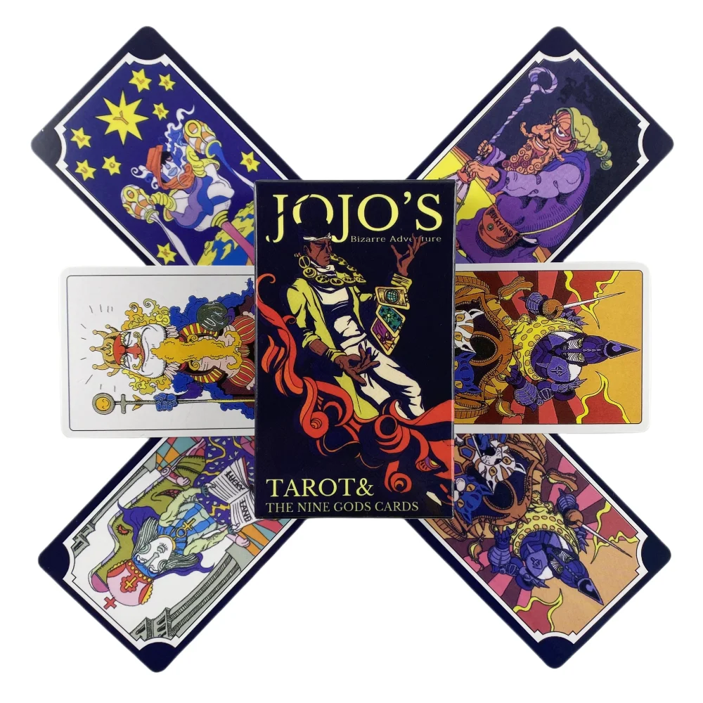 Anime JoJo Bizarre Adventure Tarot Cards Divination Deck English Versions Edition Oracle Board Playing Table Games For Party