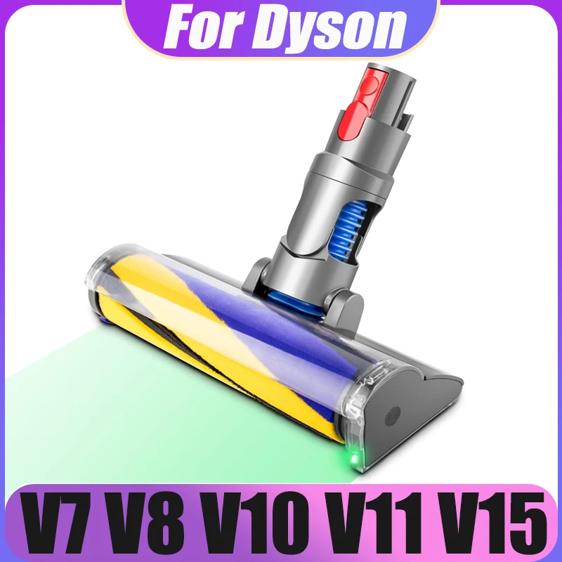 

Soft Roller Brush Cleaner Brush Head for Dyson V7 V8 V10 V11 V15 Models Cordless Stick Vacuum Cleaner Hardwood Floor Attachment