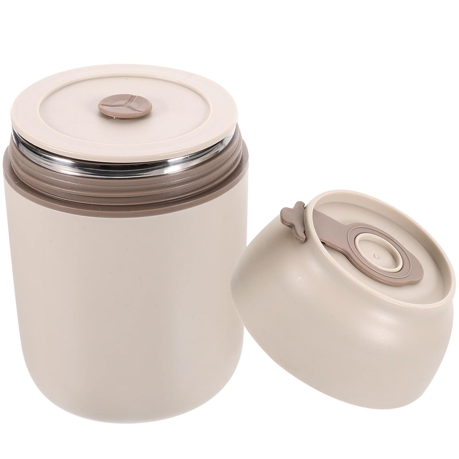 

Stainless Steel Smoldering Cup 500ml Beige Insulated Portable Camping Picnic Food Grade Long Warm Kitchen Barware