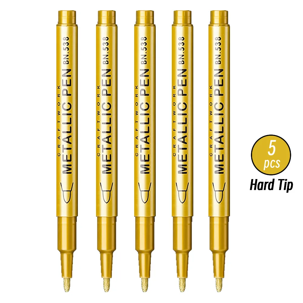 20 stks Borstel Metallic Verf Marker Pennen Goud Zilver Kleur Permanente Art Marker Voor Manga Ambachten Scrapbooking Briefpapier Leveringen