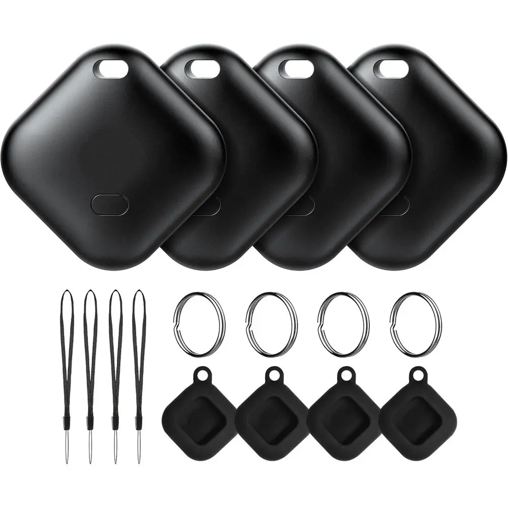 

Air Tracker Tag for Android, Tags-4 Pack Luggage Tracker with 4 Case, Works via Google Find Hub App, Bluetooth Tracker Item Find