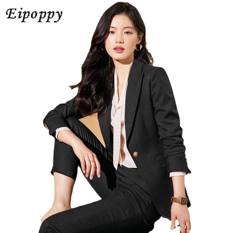 Business Wear Suit Women's Long-Sleeved Autumn and Winter New High-Grade Workwear Elegant Business Suit Workwear Top