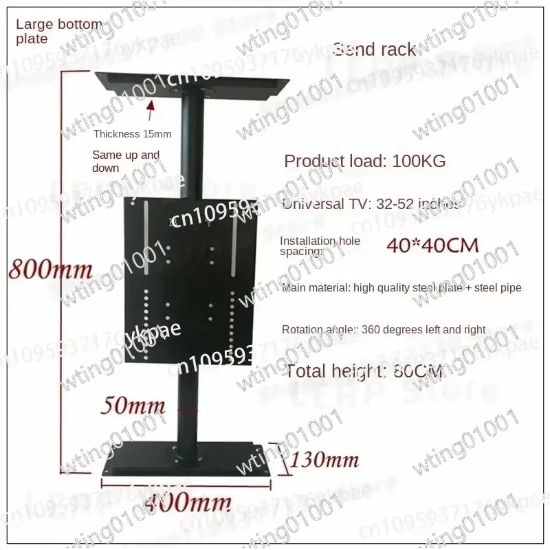 for LCD TV 360 Degree Swivel Mount with Concealed Cable Management System Rotating Bracket for Partition Wall Space Saving
