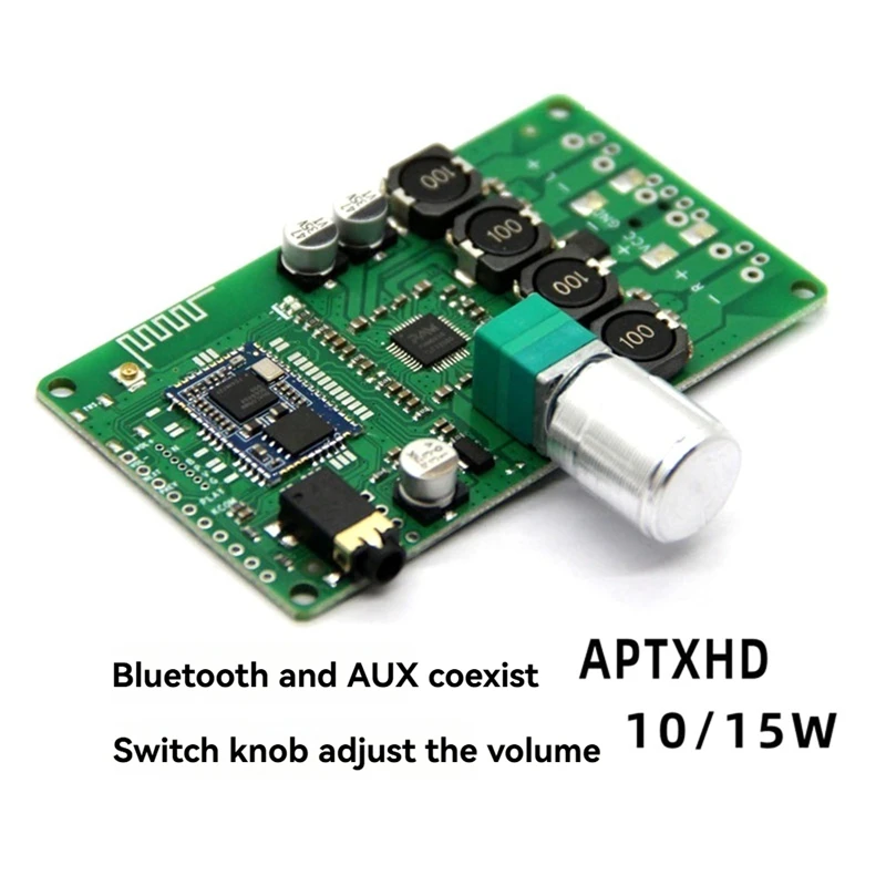 Amplificateur de puissance Bluetooth QCC3034, 15W x 2 stéréo, prise en charge AUX, suppression du contrôle pour le changement de nom, la configuration du mot de passe et les réglages EQ