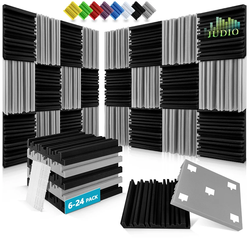 

Sound Insulation Acoustic Panel 6/12/24 Pcs, Studio Acoustic Foam Panel, Polyurethane Broadband Acoustic Absorber Treatment