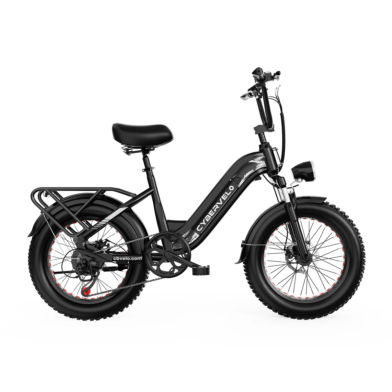 Cybervelo 20" Step-Thru Commuter, 1500W Peak 20ah Battery 80 Miles Long Range E-bike, 7-Speed Shift Adult Electric Bike EK12 EK8