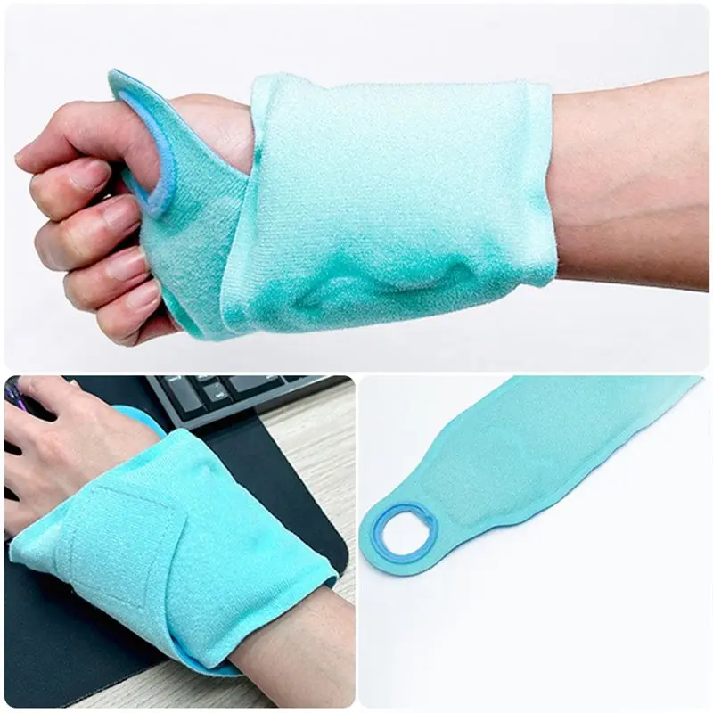 T22C Wrist Gel Ice Packs Hot & Cold Compress Pad For Pain Management Adjustable Wrist Brace Wrap Wrist Cooling Heating Pad