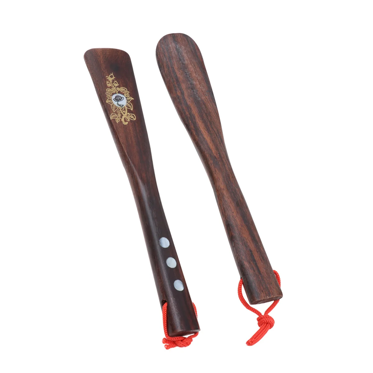 

2pcs 22Cm Wooden Shoehorn Durable Long Shoe Horn Tool For Elderly Back Knee Pain Relief Home Office Travel Use Shoe Accessories