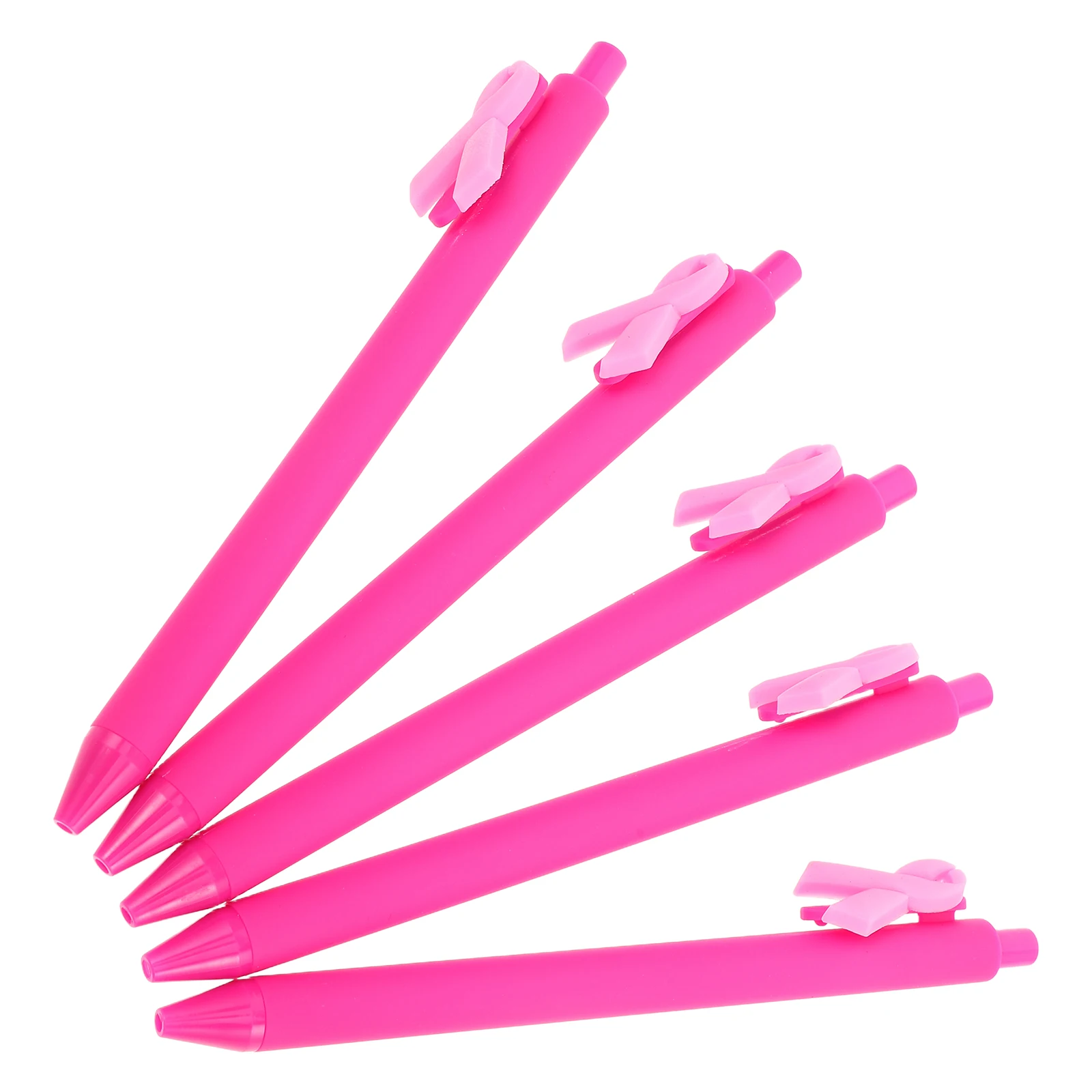 

5pcs Ribbon Shape Ballpoint Smooth Writing For Students Office Supplies Fundraising Charity Volunteer Support Decorative