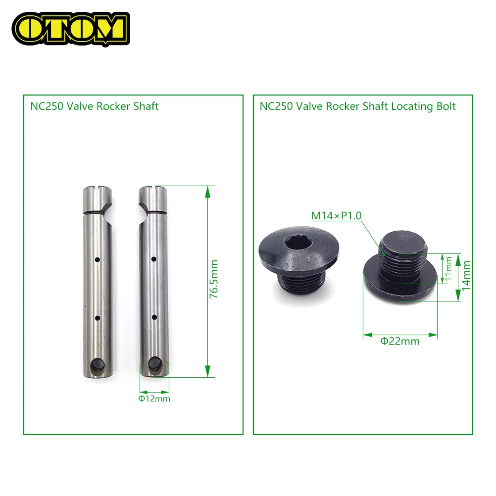 Motorcycle Valve Rocker Kit Swing Arm Shaft Positioning Bolt For ZONGSHEN NC250-ZS177MM NC450-ZS194MQ AVANTIS MOTOLAND KAYO BRZ