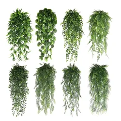 90cm Persian fern Leaves Vines Home Room Decor Hanging Artificial Plant Plastic Leaf Grass Wedding Party Wall Balcony Decoration