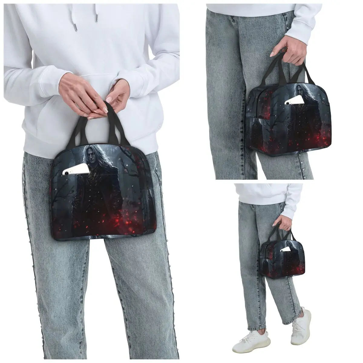 Alucard Vampire Game Insulated Lunch Bag for Women Office Cooler Thermal Food Box Tote Portable Lunch Boxes Container