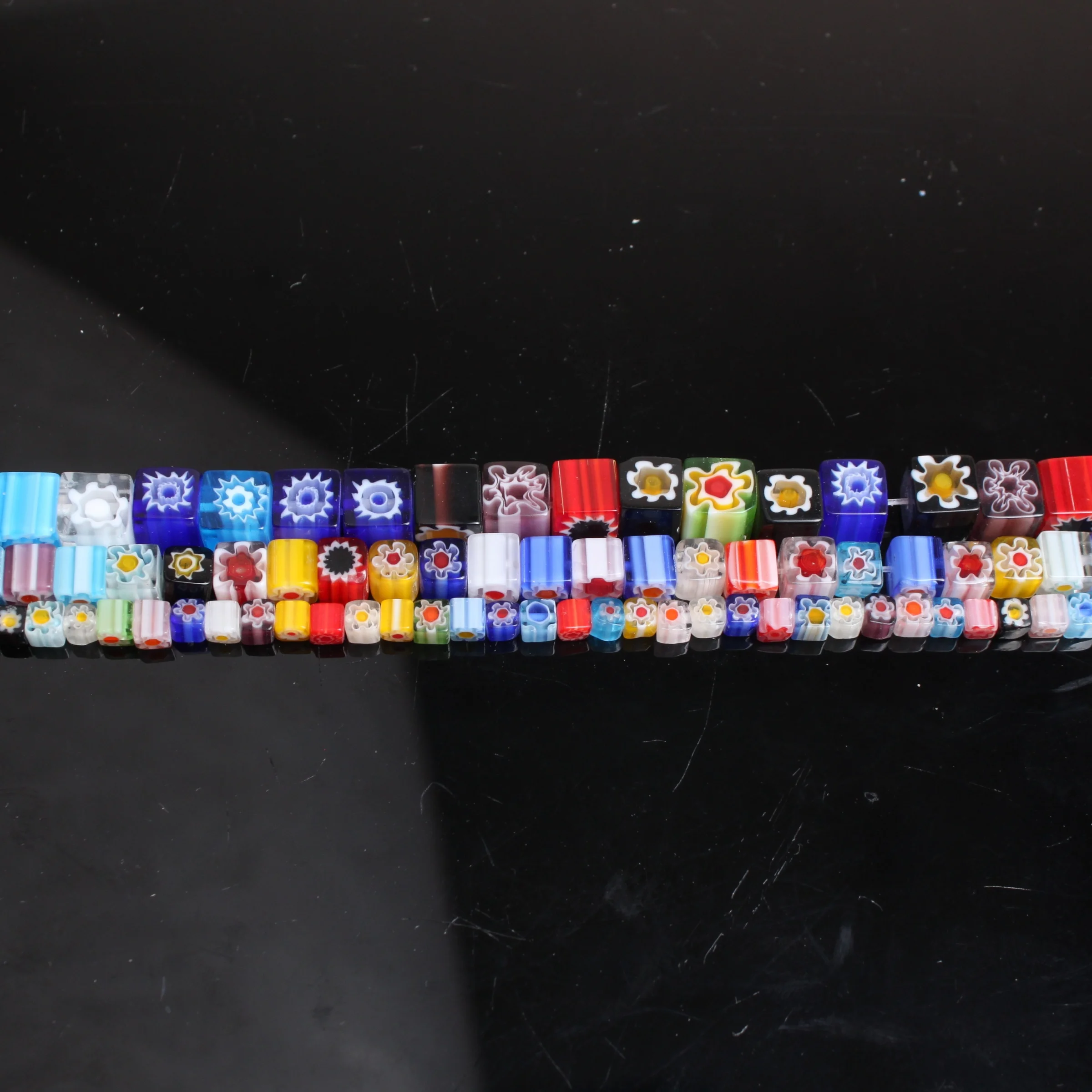 

Cube Thousand Flower Glass Bead Jewelry Accessories Bracelet Necklace DIY Handmade Material Bracelet Beads