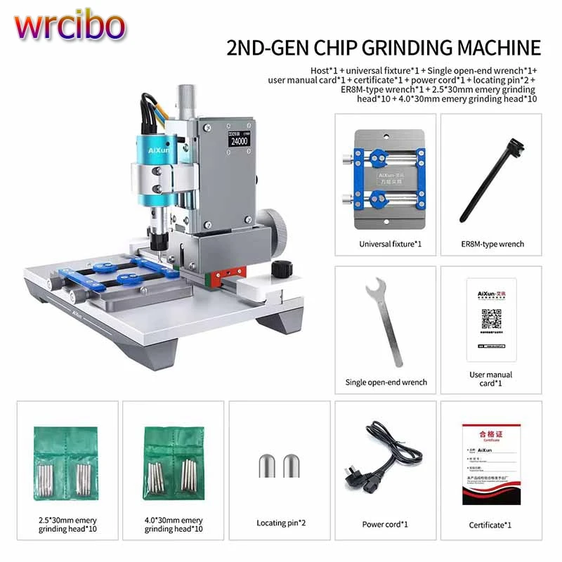 

JC Aixun 2nd Gen Intelligent Grinder Machine For Phone Maintenance Screen Hard Disk CPU Touch IC Mainboard Chip CNC Polishing