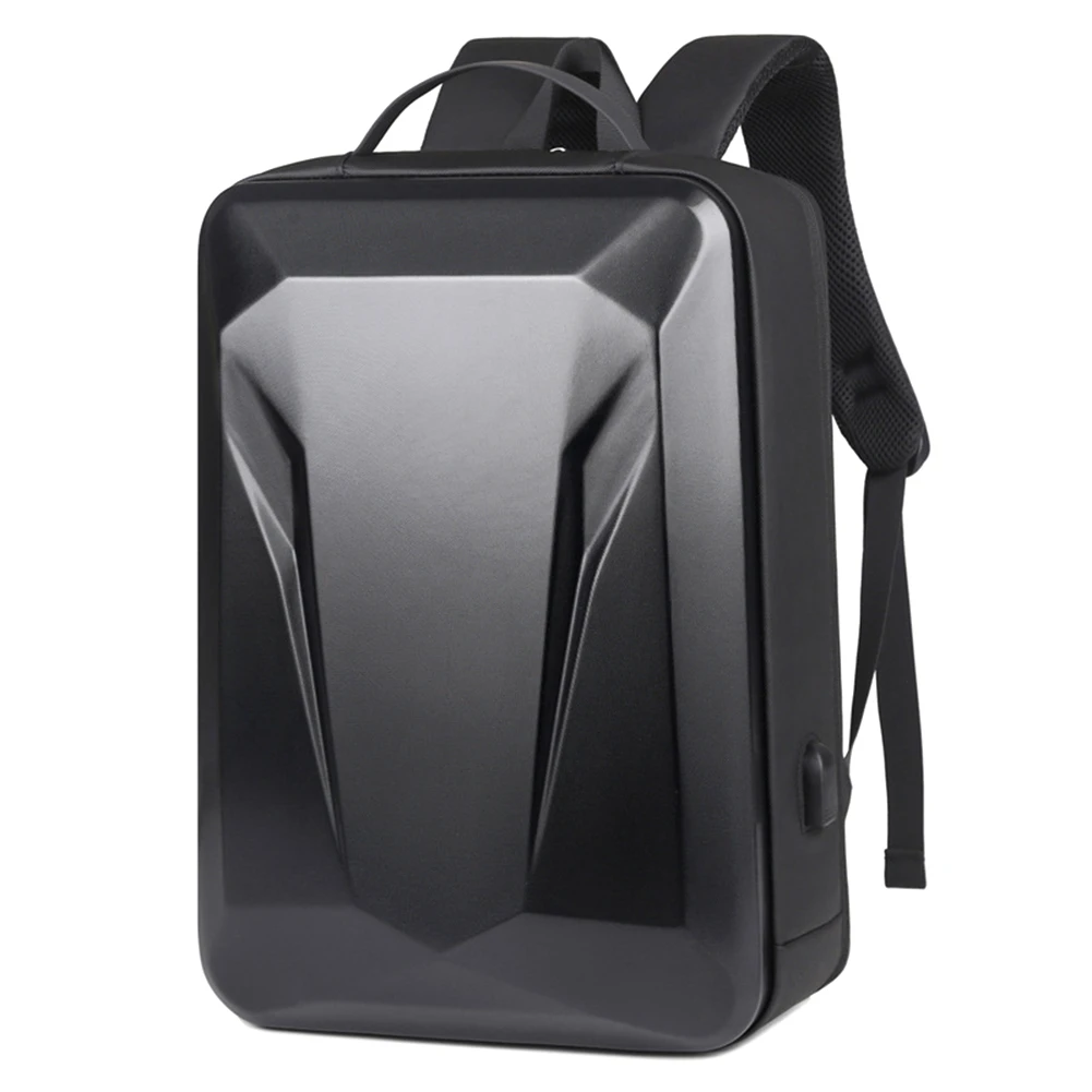 [Stylishbuy】  Hard Shell Laptop Backpack Waterproof Travel Backpack Slim Gaming Computer Bag With Lock Black 17-18Inch