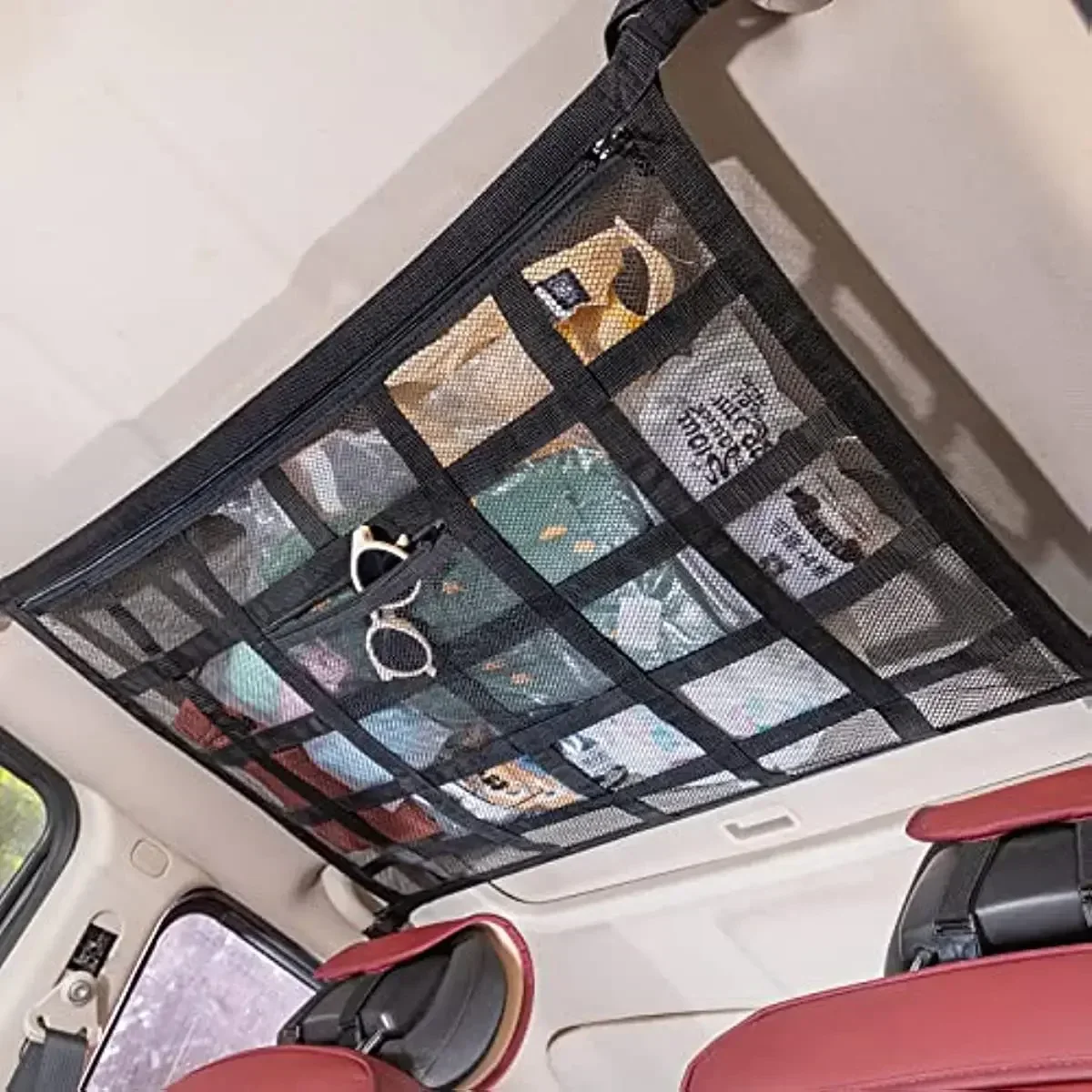 Upgrade Car Ceiling Cargo Net Pocket31.5