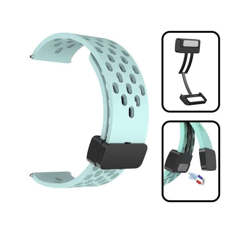 22mm Magnetic Silicone Strap For OnePlus Watch 3 2 2R/OnePlus 46mm Bracelet Correa For OPPO Watch 4Pro X X2 Sport Watchband Belt