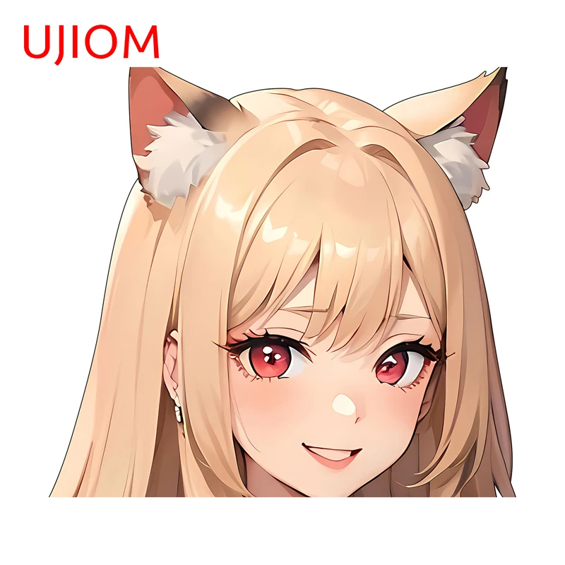 UJIOM encantador y bonito Kitagawa Marin pegatina de pared orejas de gato encantadora llamativa imagen calcomanía adecuada para superficies lisas
