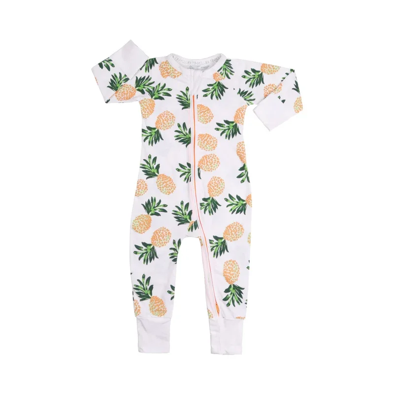 Spring Baby Pineapple Print Jumpsuit Quality Cotton Baby Boy Girl Clothes Newborn Baby Overalls Kids Costume