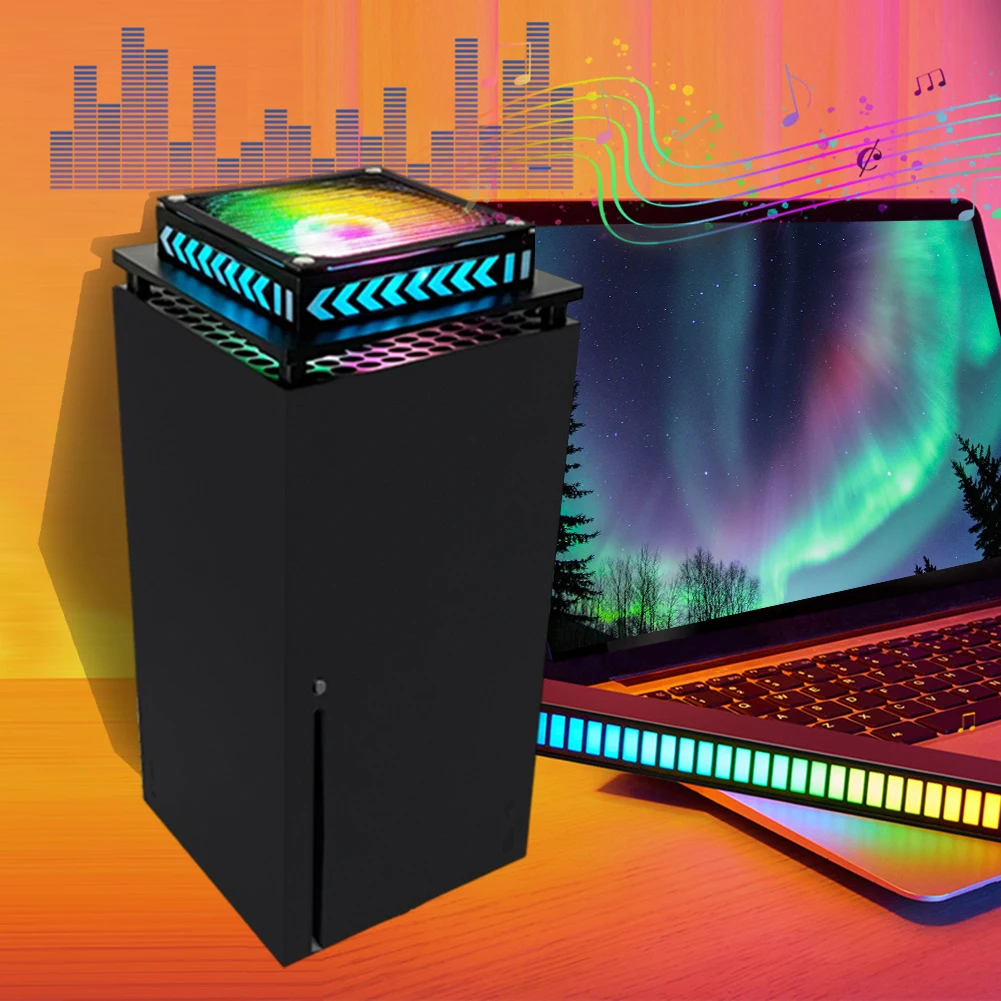 مروحة تبريد لـ Xbox Series X وحدة تحكم ألعاب سرعة الرياح مروحة تبديد الحرارة نظام تبريد خارجي لـ Xbox Series X ملحقات