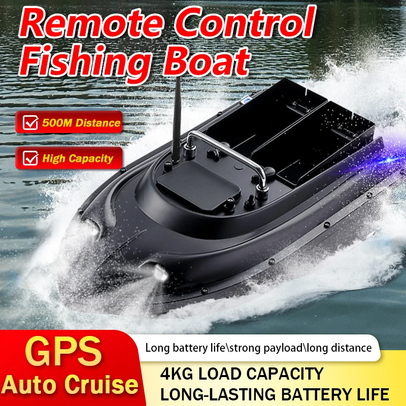 

Remote control fishing boat, 500Mwireless intelligent remote control,Fishing Boat dual motors, GPS automatic cruise