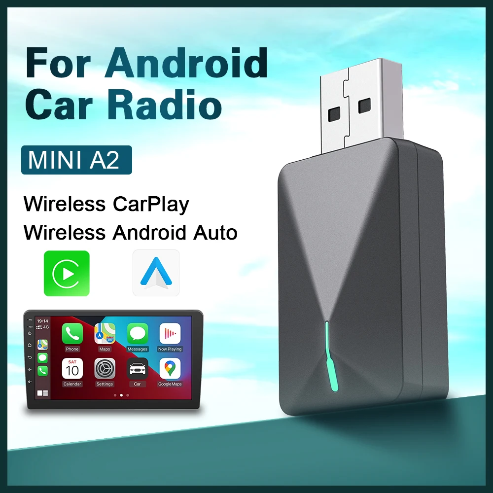 

Guideforyou Mini A2 wireless carplay wireless smart box wireless Android auto adapter for Android aftermarket host