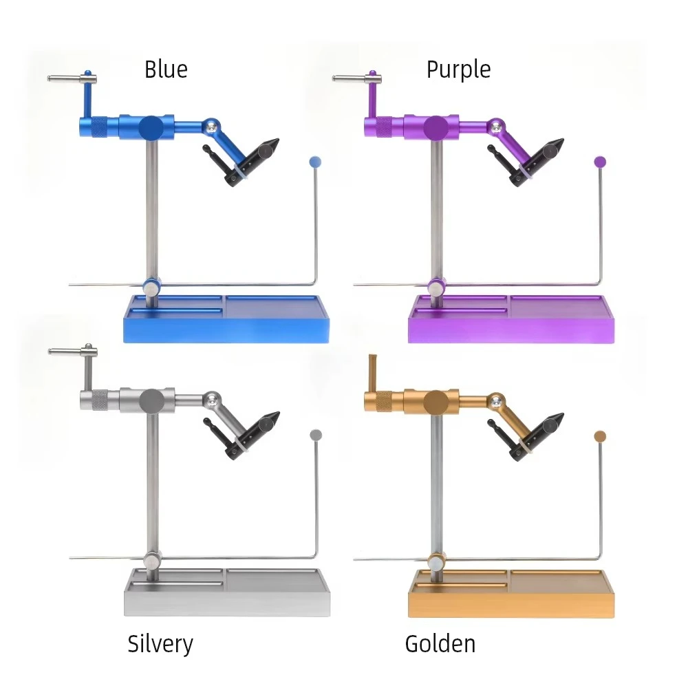 360 Rotary Fly Tying Vise with Base Solid Stable Artificial Fly Tying Tools Devise Fishing Bait Making Tools for Fly