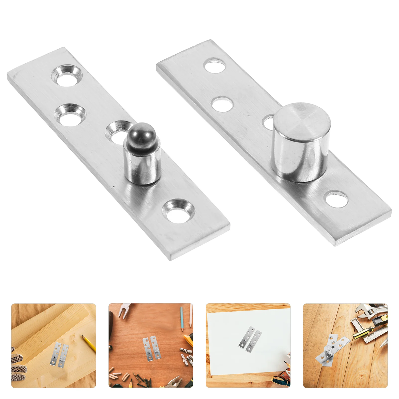 

2pcs 360 Degree Rotating Pivot Hinge Stainless Steel For Door Cabinet Shed Window Hidden Heavy Duty Offset Hinges