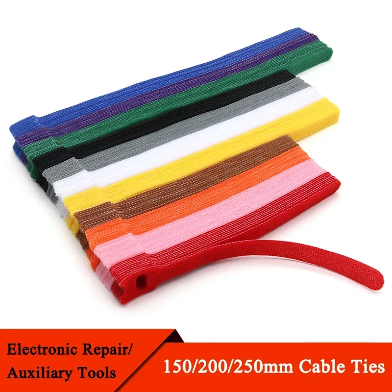 

50/100Pcs 150 200 250mm Releasable Cable Ties Plastics Fastening Reusable Cable tie Straps Nylon Wrap Zip Bundle Bandage Ties