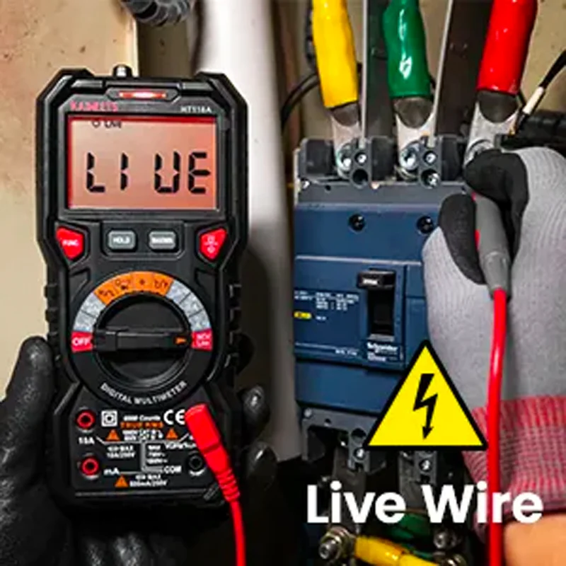 KAIWEETS HT118A Digitális multimeter ture RMS automat Jelentőség multimetro 1000V 10A Váltóáram Egyenáram Ohm hz NCV Egyenes adás feszültség Hőfok Időmértékes verselés