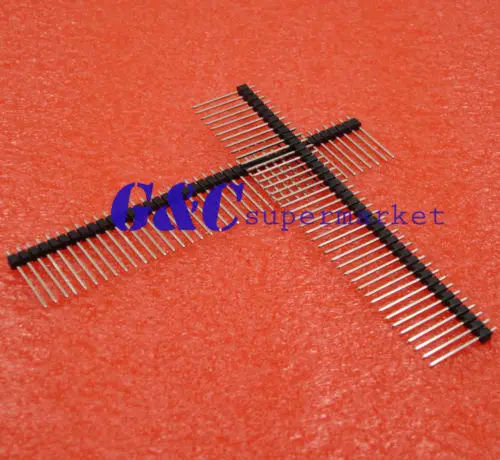 10 Uds 1*40 40 pines 2,54mm 20mm de largo Pin de cabecera macho cabezal de Pin rompible