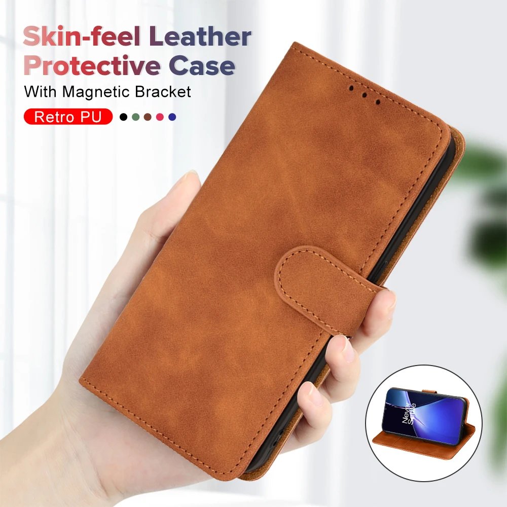 For Oneplus Nord CE4 Lite 5G Luxury Leather Flip Card Slot Case Protector Case For 1+ Nord CE4 Lite NordCE4Lite Shell Funda Capa