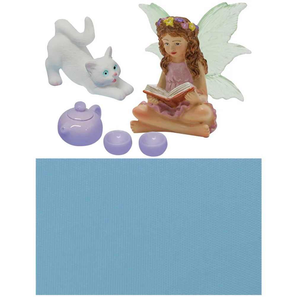 

1Set Resin Cat Fairy Sculpture Garden Micro Cat Outdoor Nest Decor for Home Desk Patio Landscaping Ornament Fairy Model