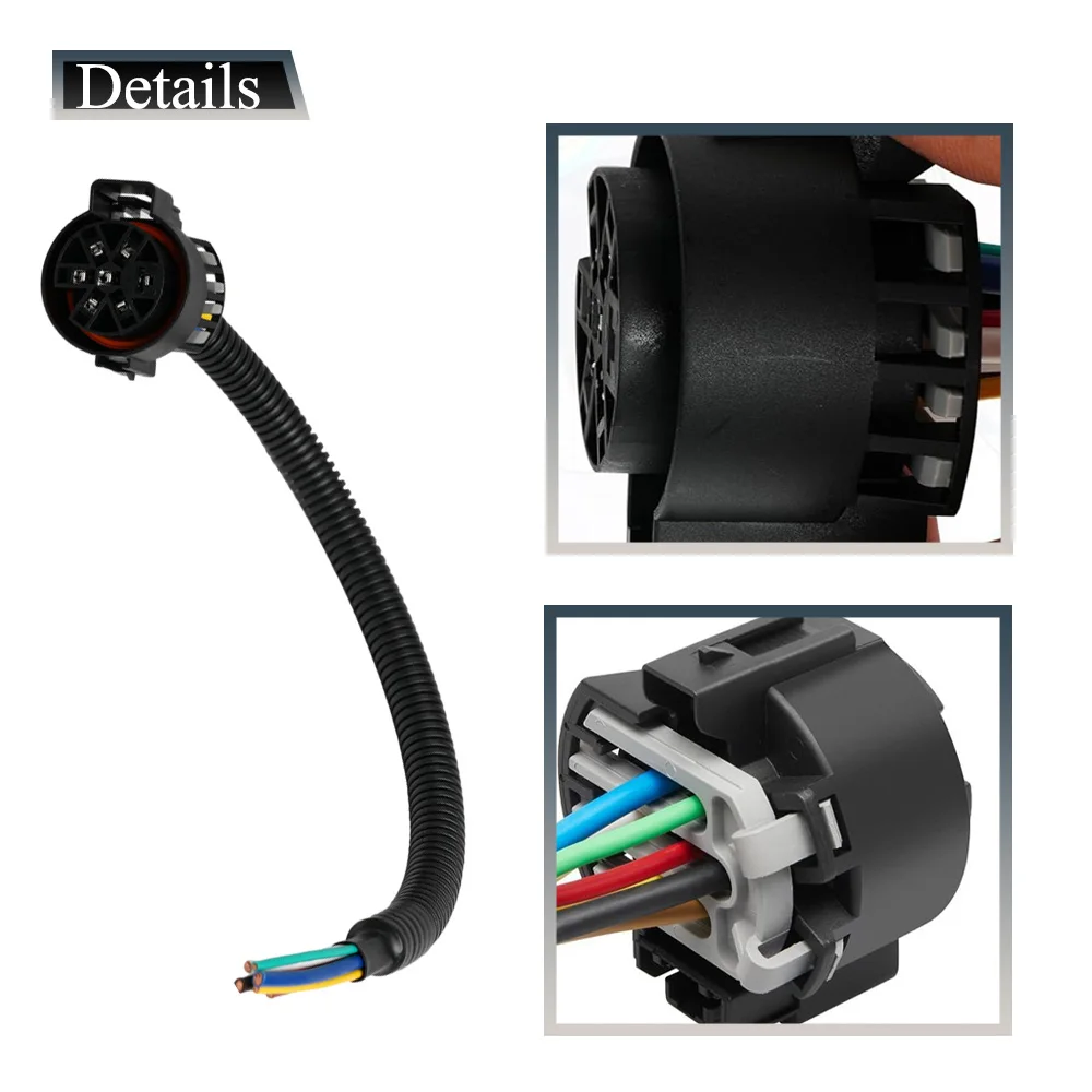 1 Set 12V 7 Way Trailer Tow Hitch Wiring Plug Receptacle Connector Harness Installation Kit For Ford Chevrolet Dodge Toyota
