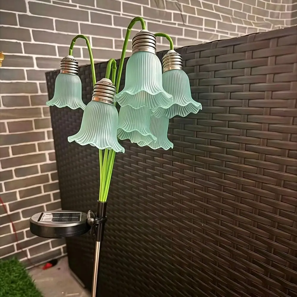 Lily of the Valley Solar Garden Light Solar Powered LED Simulated Flower Landscape Light Rose Flower Design Landscape Lighting