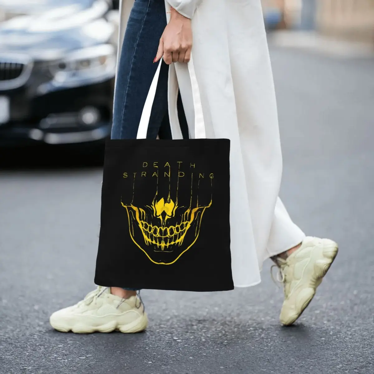 النساء الرجال هاردشيب الموت تجديل الجمجمة حمل الحقائب حقيبة تسوق قماش لحقائب اليد الطفل