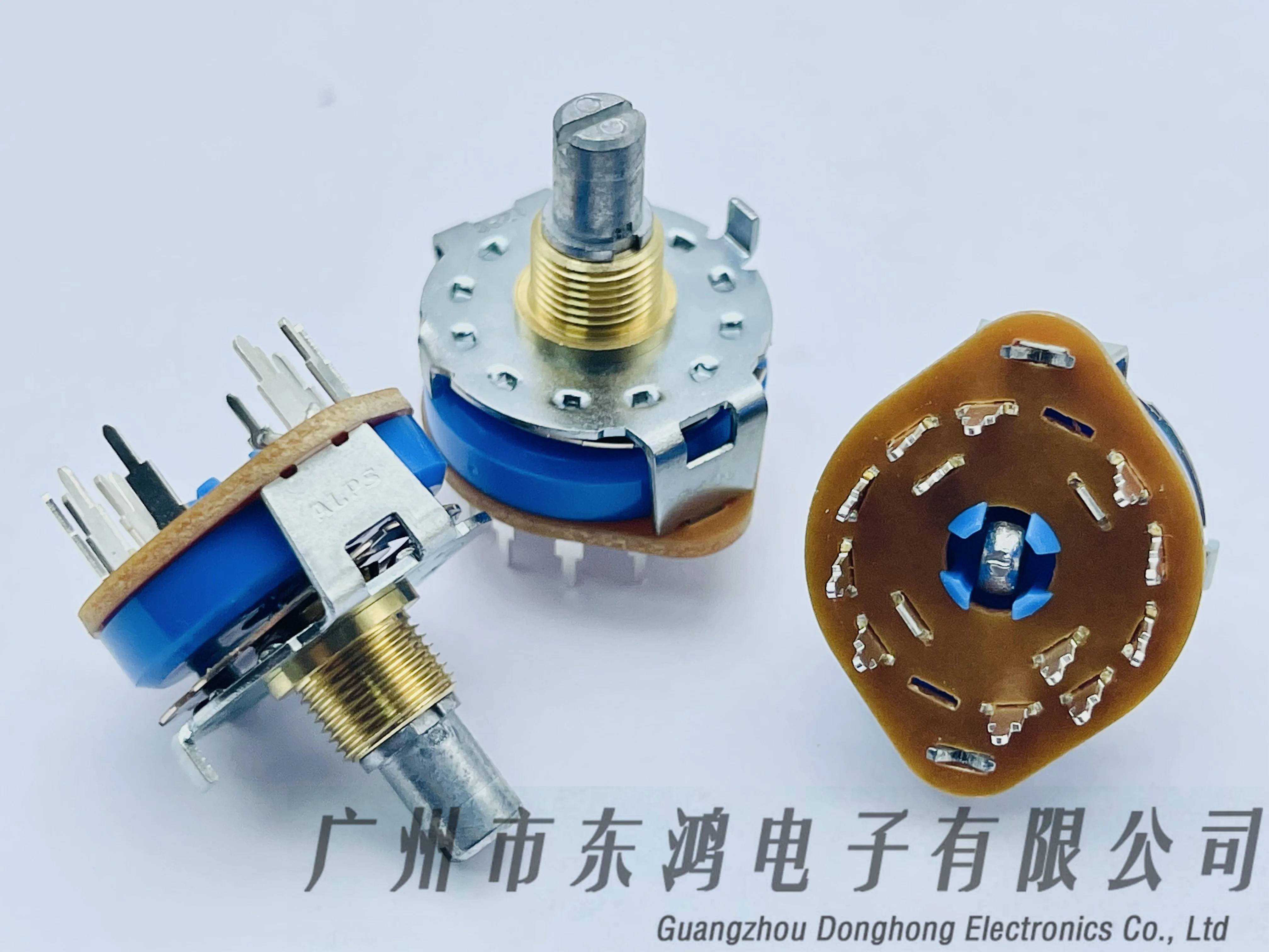 1 PCS Alps Alps rotary band switch 2-knife 5-gear srrm254700 package thread measuring 15mm round handle