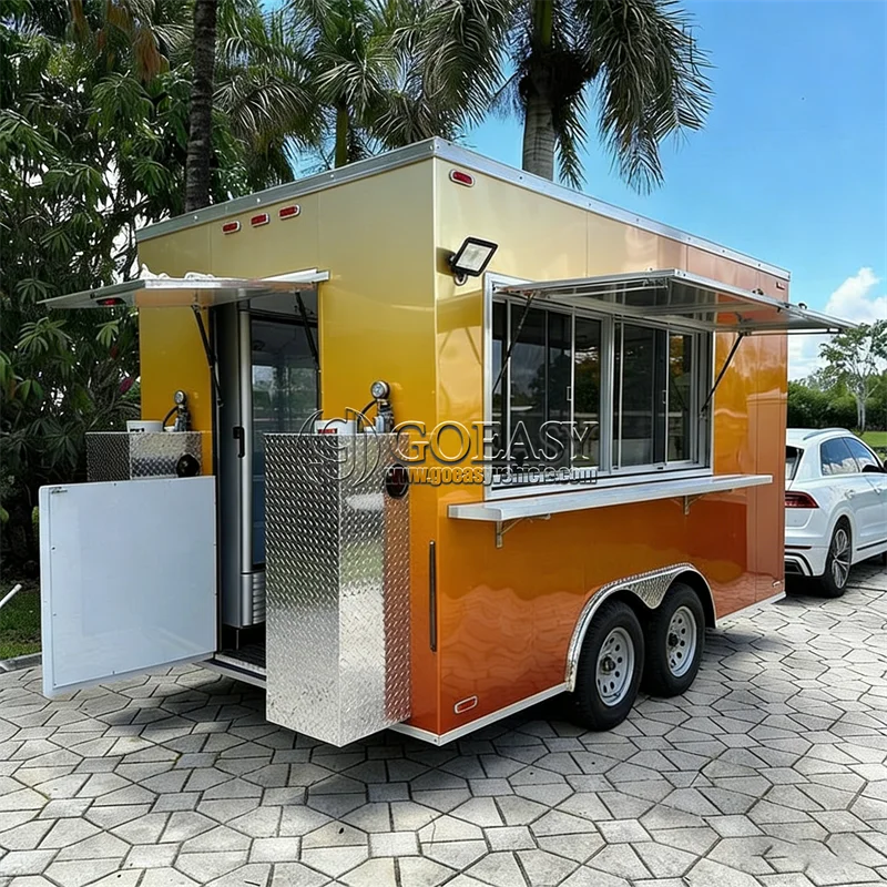 Customizable Trailer for Food Business Luxury Brioche & Toast Concession Cart Mobile Kitchen Truck Fully Equipped