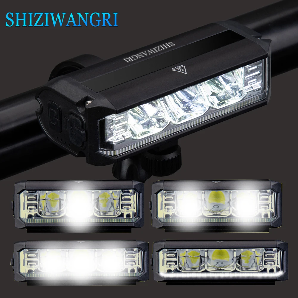 

SHIZIWANGRI Bicycle Light 2000mAh/1800LM/ 5Modes Bike Light Flashlight USB Charging MTB Road Cycling Headlight