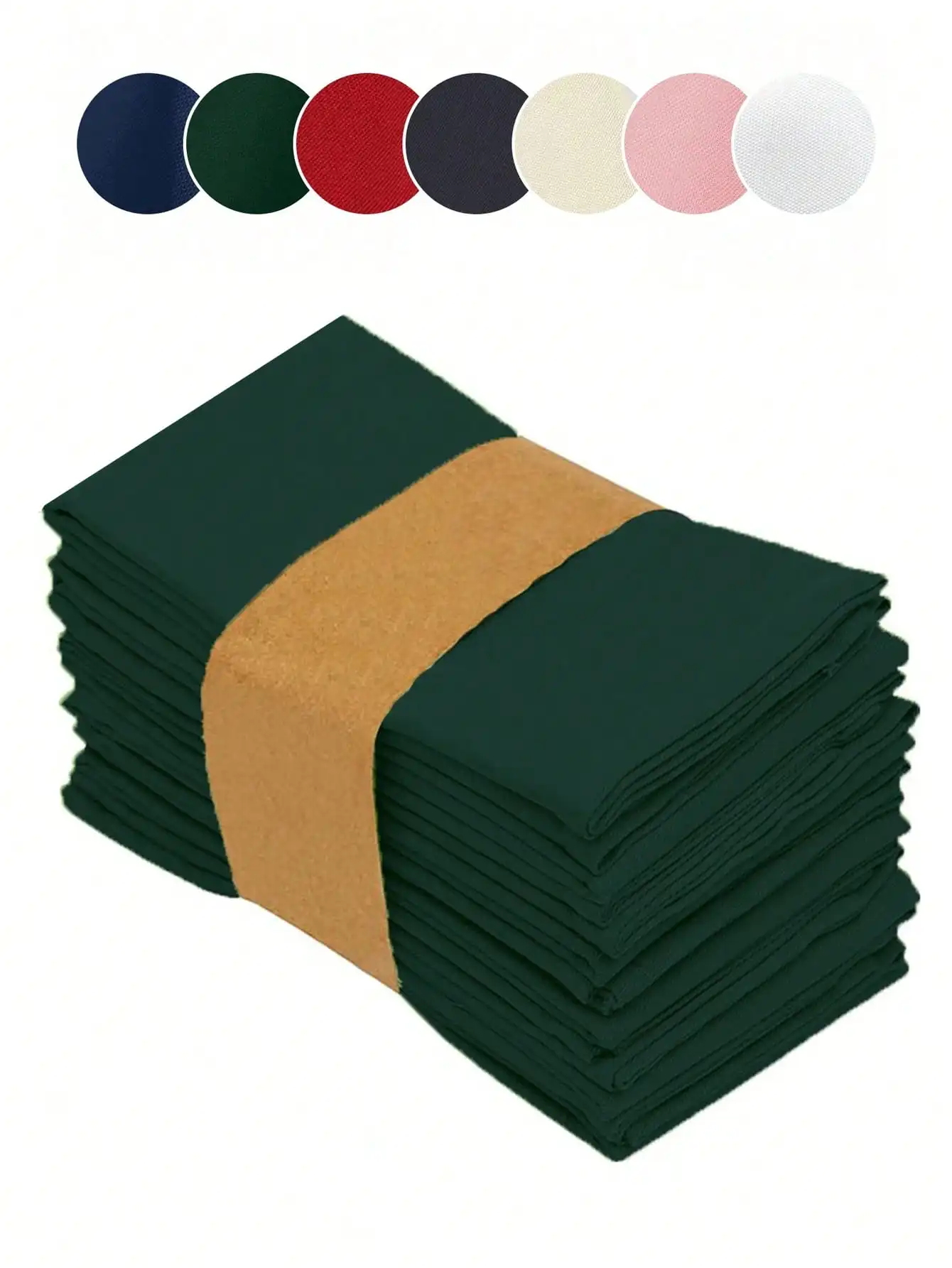 

6/12/280 шт. однотонных немнущихся многоразовых салфеток для обедов, вечеринок и мероприятий