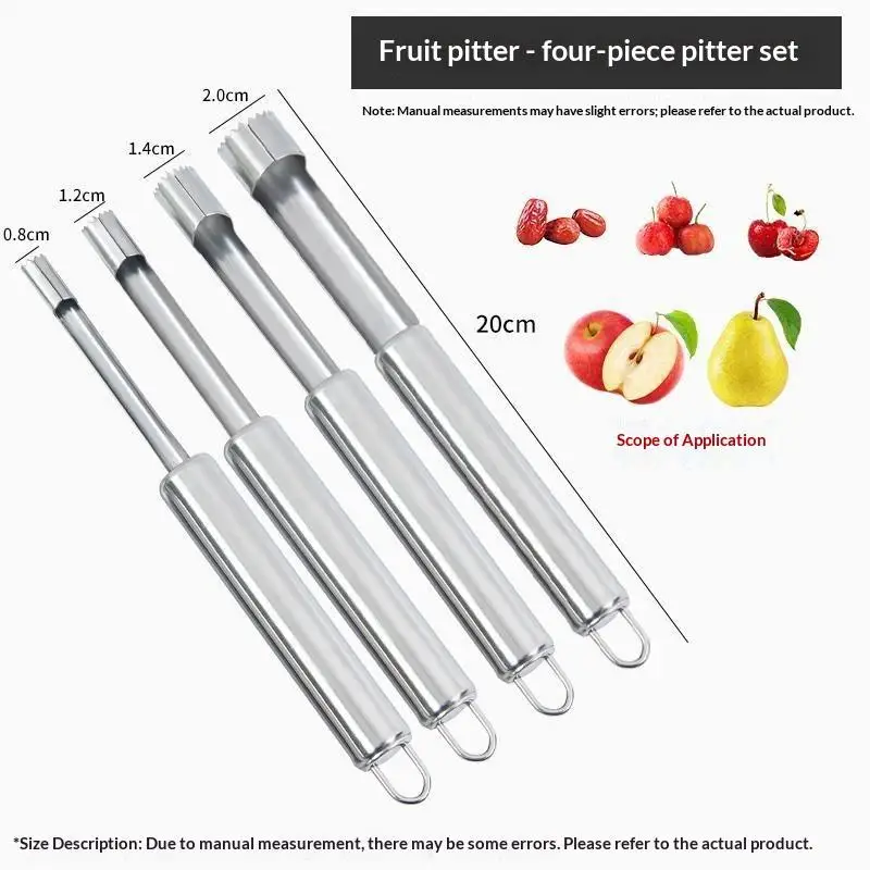 Stainless Steel Corer Fruit Seed Core Remover Pear Corer Seeder Slicer Knife Kitchen Gadget Fruit Vegetable Tool