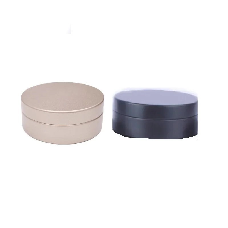 

25Pcs Refill Aluminum Jar Matte Black Frosted Gold 100ML Round Shape Aluminum Box Packing Cosmetic Container Tin Metal Boxs