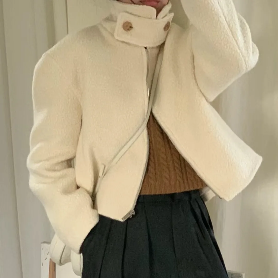 

Faionable ort Woolen Coat Women's Dongda Gate Winter New Sle Ele ature Fraance Wind ort Top Ladies Coat