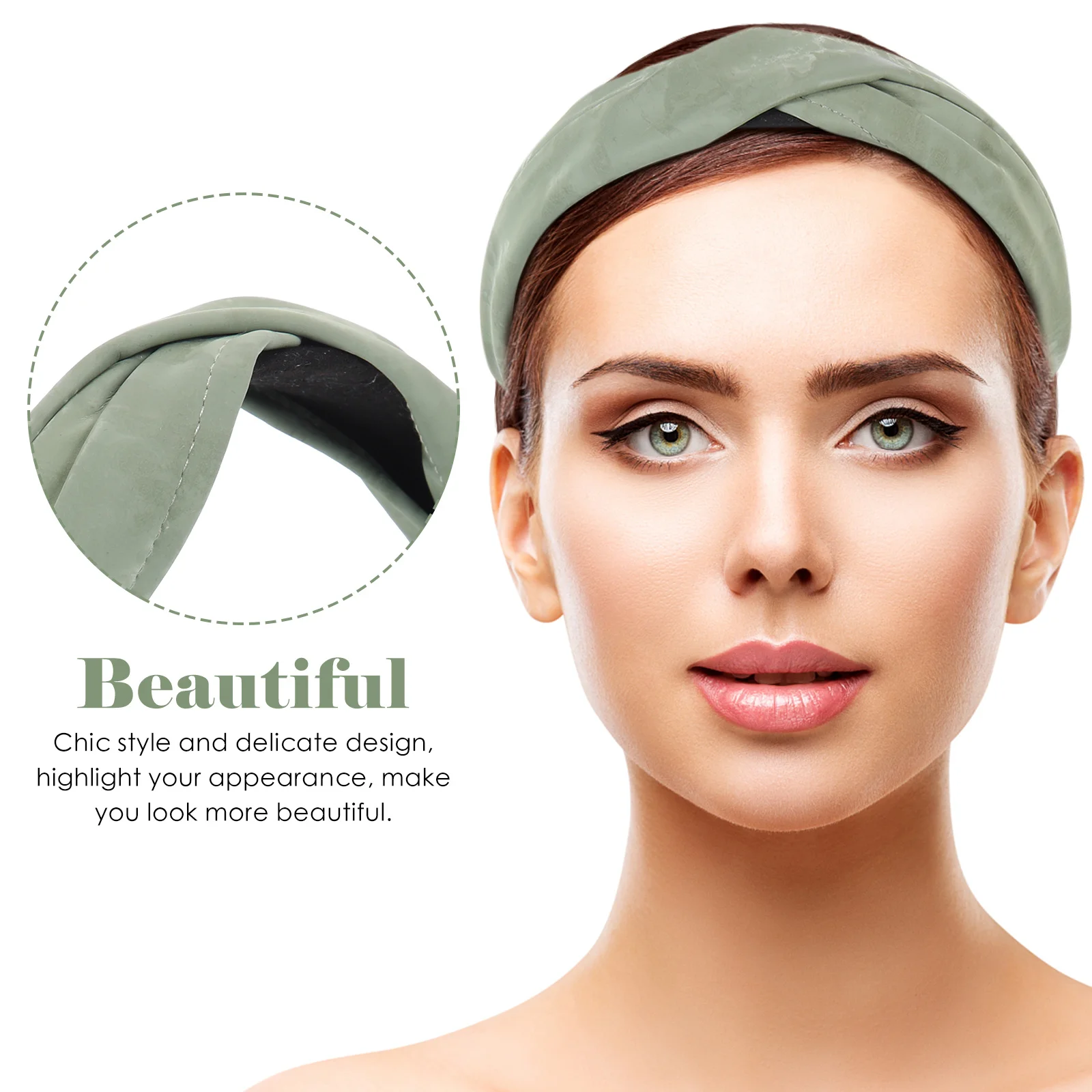 

Широкая повязка для волос, нескользящий стильный обруч для волос для вечеринки, повседневного использования, легкая и удобная повязка на голову для девочек, обруч для волос