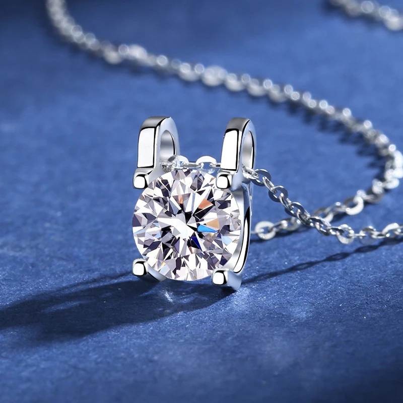 Thumbnail 2 - #58 Top Moissanite Pendant Necklaces Picks for Every Budget