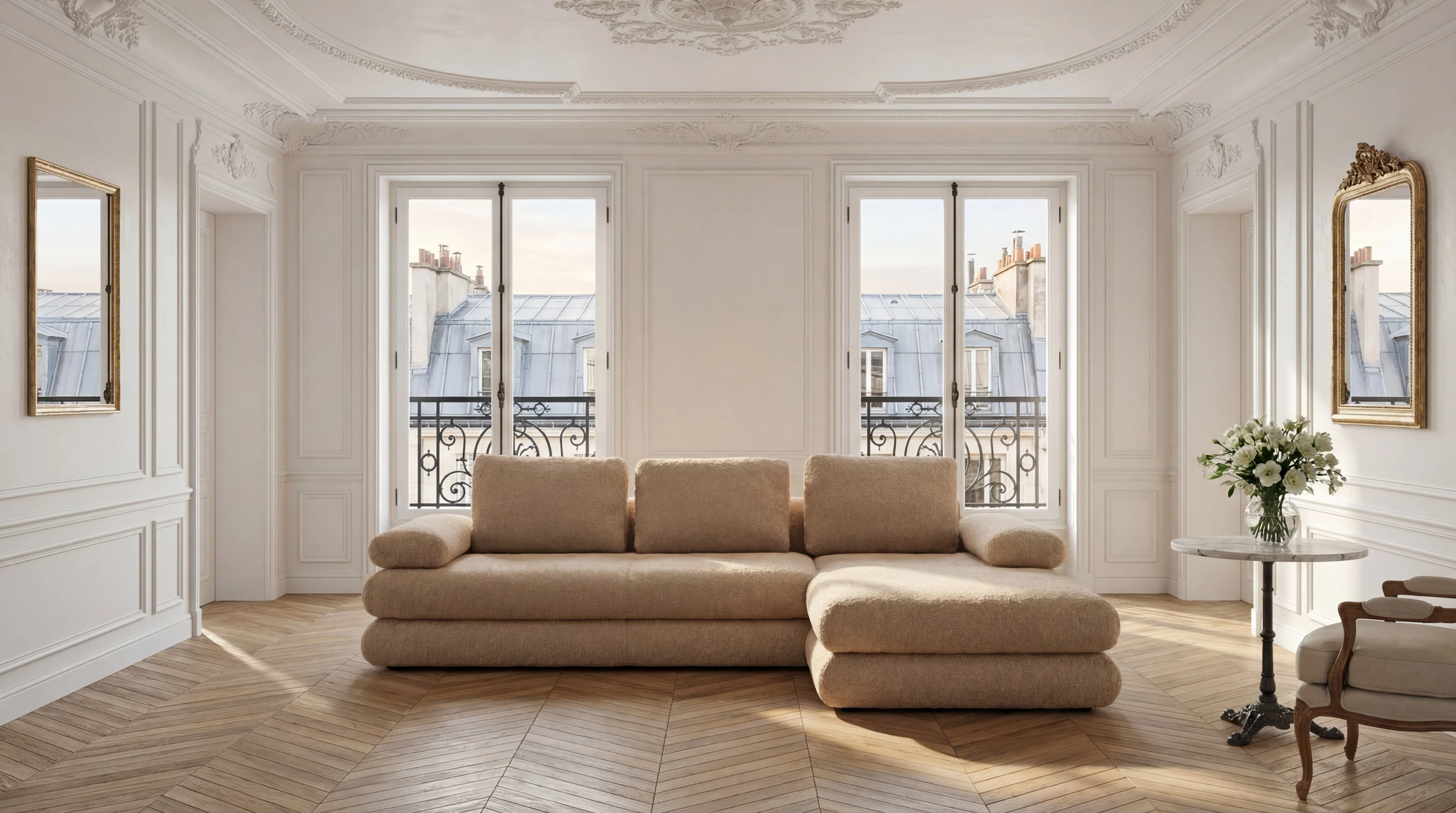 #Modern Luxury Combination Italian Minimalism Compressed Sofa Bed Set Velvet L-Shaped Adjustable Features Durable Design Living