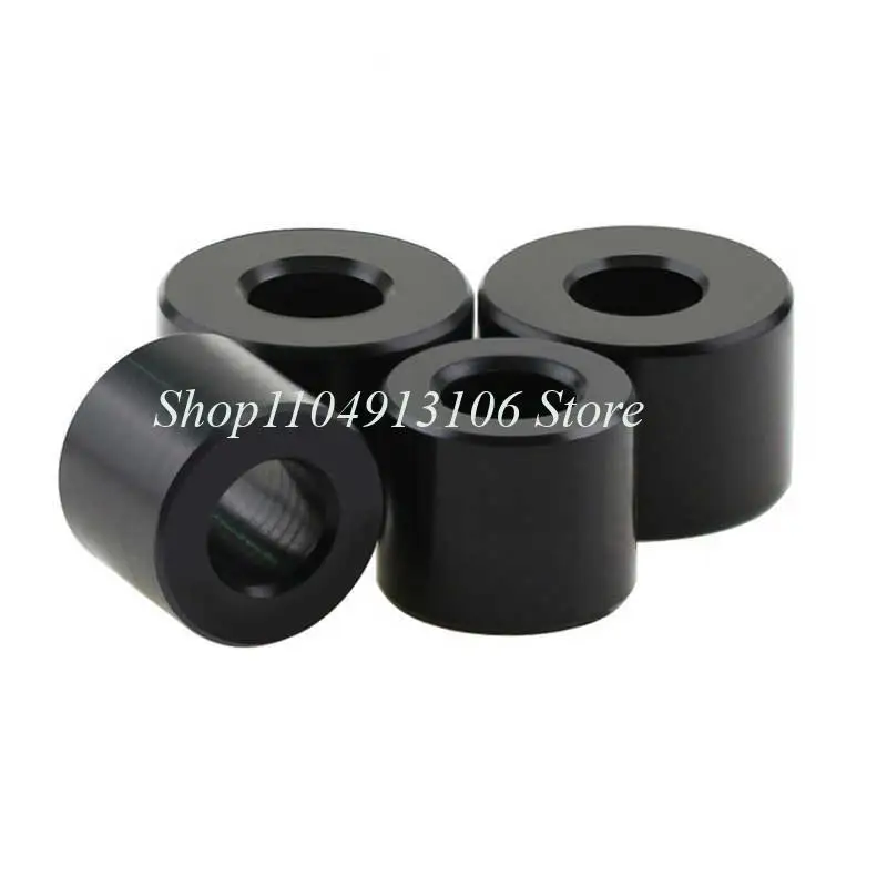 Black POM Bushing Washer M3 M4 M5 M6 M8 M10 Round Hollow Unthread Standoff Spacer Sleeve Insulated Plastic Gasket Length 1-20mm